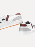 Tênis Lacoste Masculino Sideline Canvas Wht/DK Red/Nvy Branco