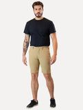 Bermuda Lacoste Masculina Sarja Slim Cotton Stretch Bege