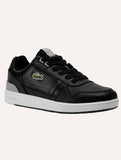 Tênis Lacoste Masculino T-Clip Blk/Gry Preto