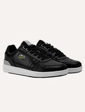 Tênis Lacoste Masculino T-Clip Blk/Gry Preto