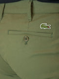 Calça Lacoste Masculina Sarja Chino Slim Fit New Classic Verde Militar