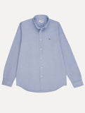 Camisa Lacoste Masculina Regular Pinpoint Cotton Oxford Azul Mescla